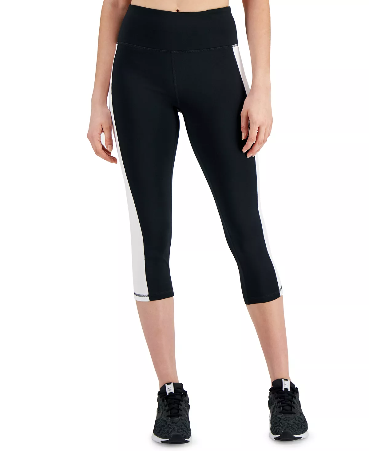 ID Ideology Women's Essentials Colorblocked Cropped Leggings, Created For Macy's 3 ID Ideology Women's Essentials Colorblocked Cropped Leggings, Created For Macy's - Image 3