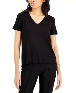 Alfani Women's V-Neck T-Shirt, Created For Macy's -Anne Klein Sales Store 21515802 fpx