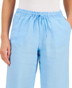 Charter Club Women's Linen Capri Tie-Waist Pants, Created For Macy's -Anne Klein Sales Store 21533929 fpx