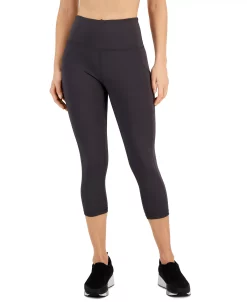 ID Ideology Women's Compression High-Rise Side-Pocket Cropped Leggings, Regular & Petite, Created For Macy's -Anne Klein Sales Store 21534334 fpx