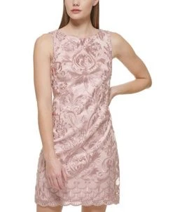 Vince Camuto Embroidered-Mesh Shift Dress -Anne Klein Sales Store 21539049 fpx