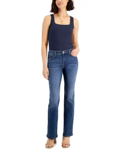 INC International Concepts Women's Square Neck Rib Tank, Created For Macy's -Anne Klein Sales Store 21548180 fpx