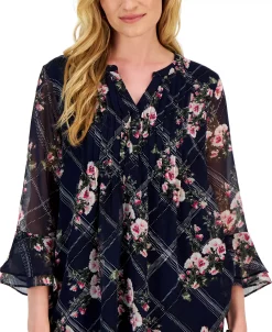 Charter Club Women's Etching Garden Top, Created For Macy's 6 Charter Club Women's Etching Garden Top, Created For Macy's -Anne Klein Sales Store 21585135 fpx