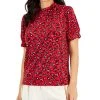 Charter Club Women's Garden Paisley Bow-Neck Top, Created For Macy's