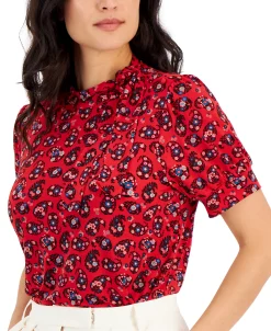 Charter Club Women's Garden Paisley Bow-Neck Top, Created For Macy's 7 Charter Club Women's Garden Paisley Bow-Neck Top, Created For Macy's -Anne Klein Sales Store 21585163 fpx