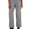 Charter Club Women's Pull-On Wide-Leg Houndstooth Pants, Created For Macy's