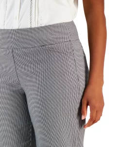 Charter Club Women's Pull-On Wide-Leg Houndstooth Pants, Created For Macy's -Anne Klein Sales Store 21597325 fpx