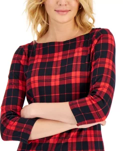 Charter Club Women's Cotton Plaid Top, Created For Macy's -Anne Klein Sales Store 21606357 fpx