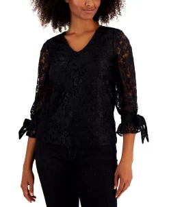 Charter Club Women's Lace Overlay Top, Created For Macy's -Anne Klein Sales Store 21607642 fpx