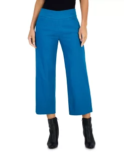 Charter Club Women's Jacquard Pull-On Wide-Leg Cropped Pants, Created For Macy's 13 Charter Club Women's Jacquard Pull-On Wide-Leg Cropped Pants, Created For Macy's -Anne Klein Sales Store 21607683 fpx