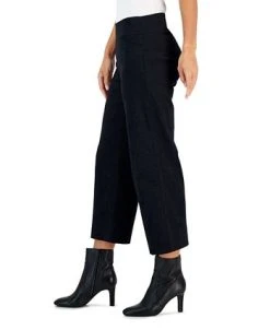 Charter Club Women's Jacquard Pull-On Wide-Leg Cropped Pants, Created For Macy's 9 Charter Club Women's Jacquard Pull-On Wide-Leg Cropped Pants, Created For Macy's -Anne Klein Sales Store 21607690 fpx