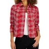Charter Club Women's Classic Denim Tartan Jacket, Created For Macy's