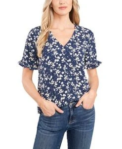 CeCe Women's Daisy Dots Ruffled Sleeve Top -Anne Klein Sales Store 21615110 fpx