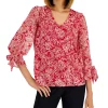 Charter Club Women's Paisley-Print Lace Top, Created For Macy's