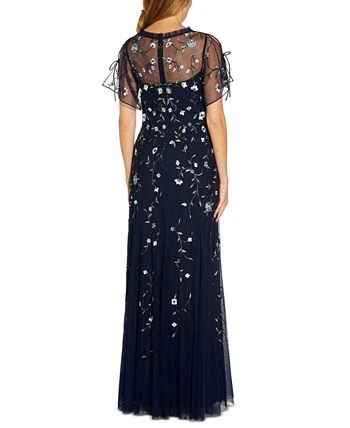 Adrianna Papell Women's Embroidered Split-Sleeve Gown 2 Adrianna Papell Women's Embroidered Split-Sleeve Gown - Image 2
