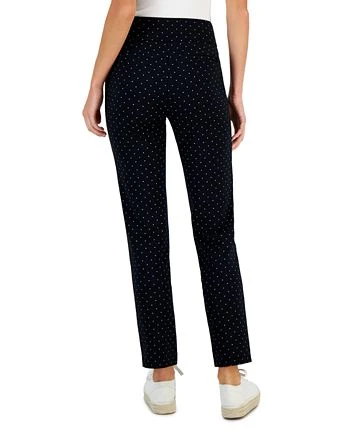 Charter Club Women's Afternoon Dot-Print Cambridge Ponté-Knit Pants, Created For Macy's 2 Charter Club Women's Afternoon Dot-Print Cambridge Ponté-Knit Pants, Created For Macy's - Image 2