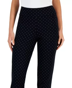 Charter Club Women's Afternoon Dot-Print Cambridge Ponté-Knit Pants, Created For Macy's 8 Charter Club Women's Afternoon Dot-Print Cambridge Ponté-Knit Pants, Created For Macy's -Anne Klein Sales Store 21674284 fpx