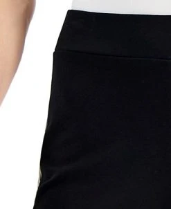 JM Collection Women's Faux-Leather-Stripe Ponté-Knit Pants, Created For Macy's -Anne Klein Sales Store 21688124 fpx