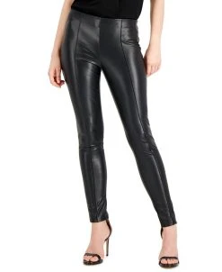 Anne Klein Women's Faux-Leather Pull-On Leggings