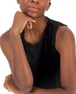 Alfani Women's Ribbed Side-Slit Sleeveless Top, Created For Macy's -Anne Klein Sales Store 21704189 fpx