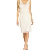Adrianna Papell Women's Beaded V-Neck Dress