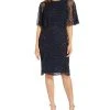 Adrianna Papell Women's Beaded Cape Cocktail Dress