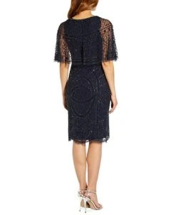 Adrianna Papell Women's Beaded Cape Cocktail Dress -Anne Klein Sales Store 21714571 fpx