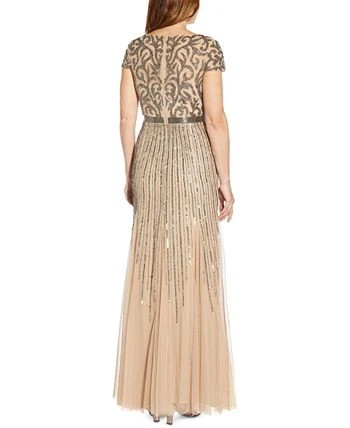 Adrianna Papell Embellished V-Neck Gown 2 Adrianna Papell Embellished V-Neck Gown - Image 2