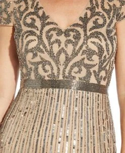 Adrianna Papell Embellished V-Neck Gown 8 Adrianna Papell Embellished V-Neck Gown -Anne Klein Sales Store 21714871 fpx