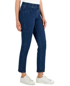 Karen Scott Women's Pull-On Denim Pants, Created For Macy's -Anne Klein Sales Store 21729532 fpx