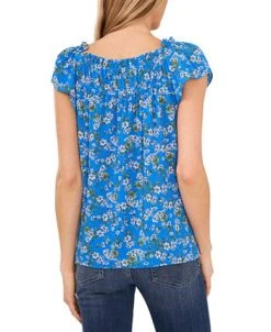 CeCe Women's Ruffled Square-Neckline Floral Top 5 CeCe Women's Ruffled Square-Neckline Floral Top -Anne Klein Sales Store 21731103 fpx