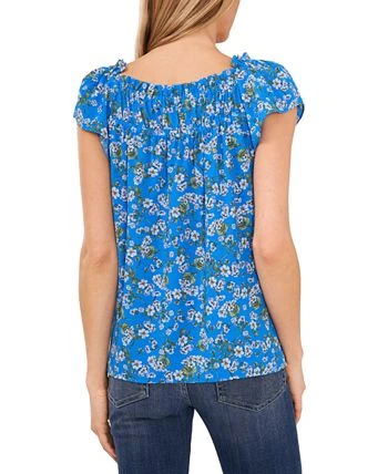 CeCe Women's Ruffled Square-Neckline Floral Top 2 CeCe Women's Ruffled Square-Neckline Floral Top - Image 2