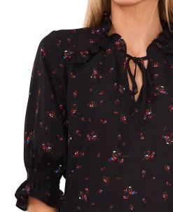 CeCe Women's Tie-Neck Floral-Print Blouse -Anne Klein Sales Store 21731213 fpx