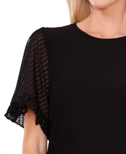 CeCe Women's Clip-Dot Ruffled Top -Anne Klein Sales Store 21731469 fpx