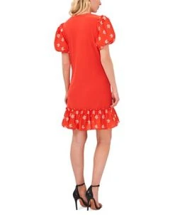 CeCe Women's Embroidered Puff-Sleeve Dress -Anne Klein Sales Store 21731528 fpx