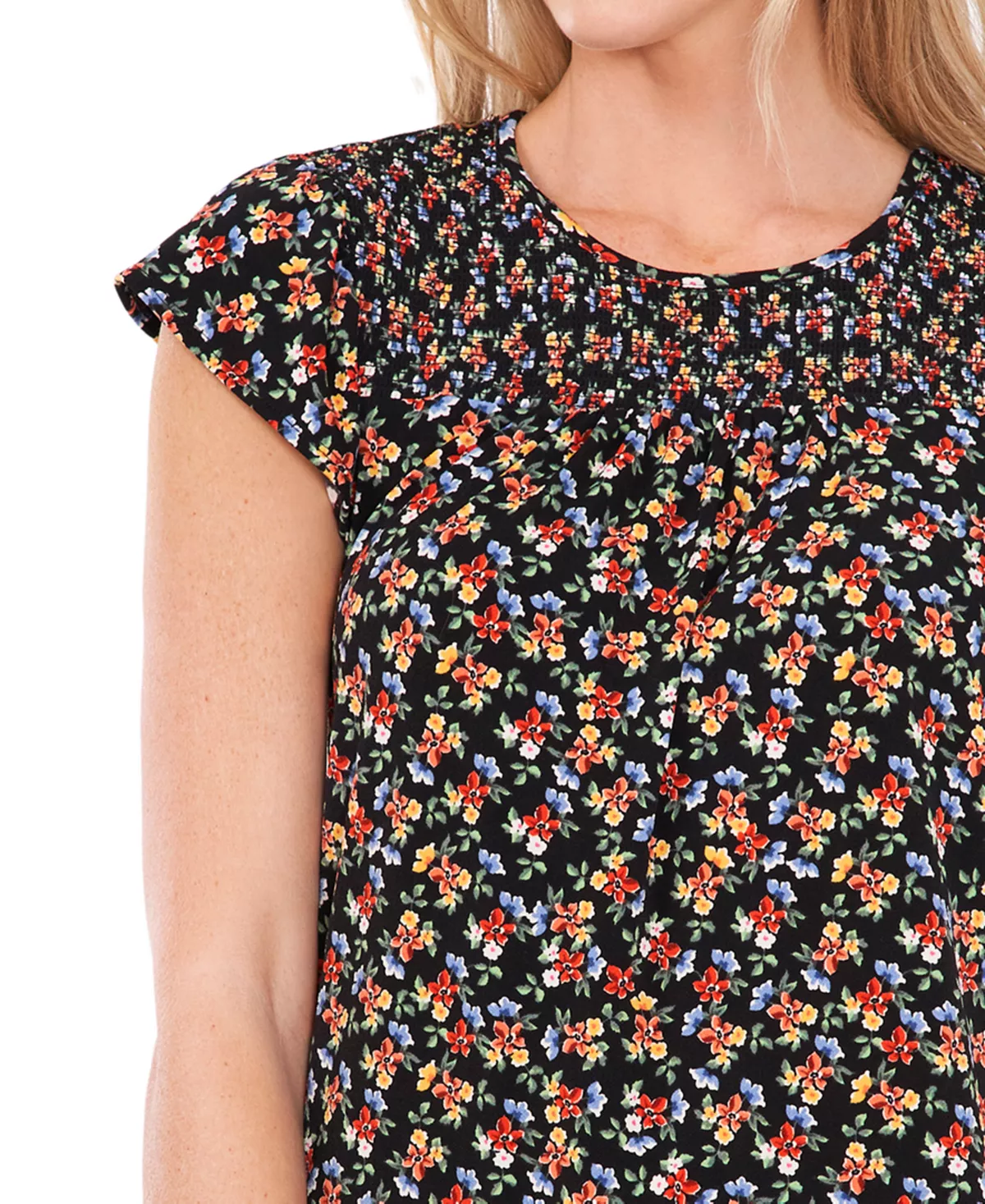 CeCe Women's Floral-Print Flutter-Sleeve Dress 3 CeCe Women's Floral-Print Flutter-Sleeve Dress - Image 3