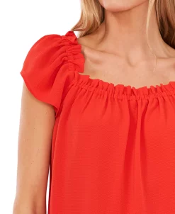 CeCe Ruffled Square-Neck Top 6 CeCe Ruffled Square-Neck Top -Anne Klein Sales Store 21731605 fpx