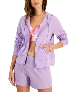 ID Ideology Women's Retro Recycled Full Zip Jacket, Created For Macy's -Anne Klein Sales Store 21748975 fpx