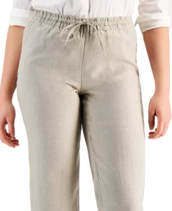 Charter Club Women's Linen Capri Tie-Waist Pants, Created For Macy's -Anne Klein Sales Store 21760506 fpx