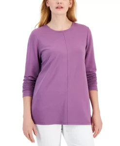Karen Scott Women's Seam-Front French Terry Tunic, Created For Macy's -Anne Klein Sales Store 21768284 fpx