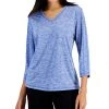 Karen Scott Women's 3/4-Sleeve Top, Created For Macy's