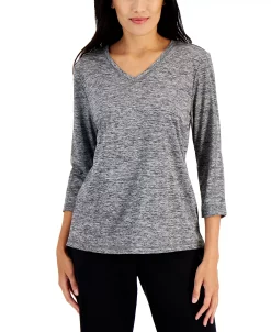 Karen Scott Women's 3/4-Sleeve Top, Created For Macy's -Anne Klein Sales Store 21769474 fpx