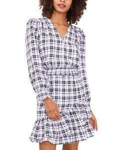Vince Camuto Women's Plaid Fit & Flare Dress -Anne Klein Sales Store 21776987 fpx