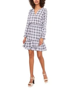 Vince Camuto Women's Plaid Fit & Flare Dress