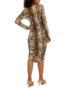 INC International Concepts Women's Leopard-Print Mesh Dress, Created For Macy's -Anne Klein Sales Store 21804371 fpx