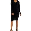 INC International Concepts Women's V-Neck Ruched Mesh Dress, Created For Macy's
