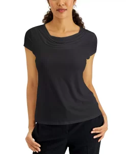 Kasper Women's Cowl-Neck Short-Sleeve Top 17 Kasper Women's Cowl-Neck Short-Sleeve Top -Anne Klein Sales Store 21814772 fpx