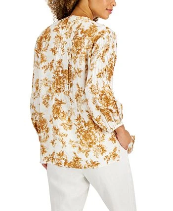 Charter Club Women's Floral-Print Linen Tunic, Created For Macy's 2 Charter Club Women's Floral-Print Linen Tunic, Created For Macy's - Image 2