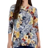JM Collection Women's Villa Travels Top, Created For Macy's