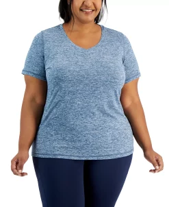 ID Ideology Women's Essentials Rapidry Heathered Performance T-Shirt, XS-4X, Created For Macy's -Anne Klein Sales Store 21855988 fpx